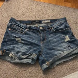 Dark was denim shorts
